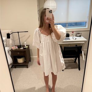 White puff sleeve Nasty Gal mini dress